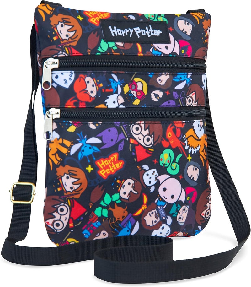 Harry Potter Crossbody Bag for Girls Satchel Purse with Adjustable Strap Two Zipped Compartments Coin Purse Cute Stuff Gifts for Girls - Image 1